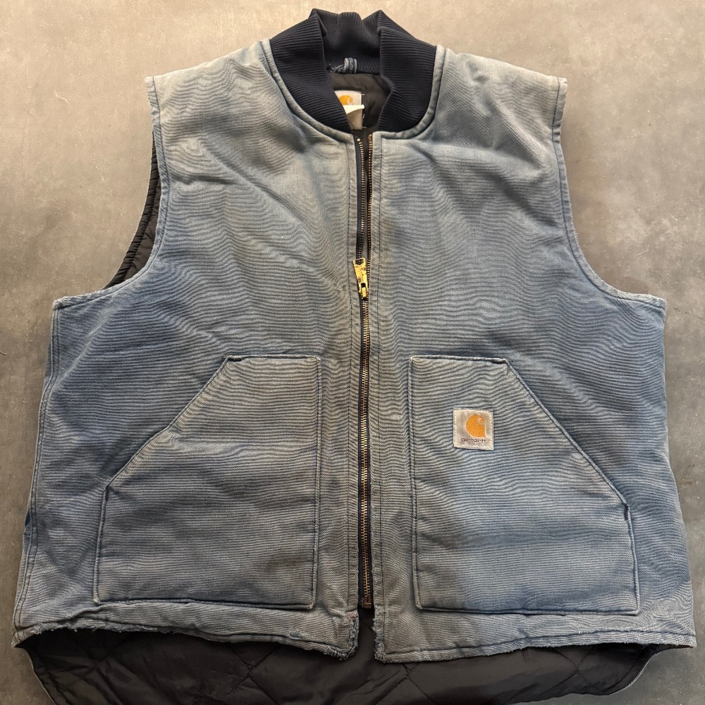 Carhartt Work Vest, vintage, faded Blue, Medium